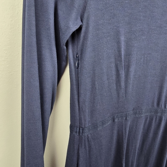 BODEN Long Sleeve Soft Midi Dress Modest Navy Womens Size 8 Office‎ Business - Picture 3 of 15